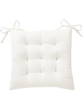 Corduroy Chair Cushion Thick Seat Pad Soft Floor Pillow Tie On Cushion